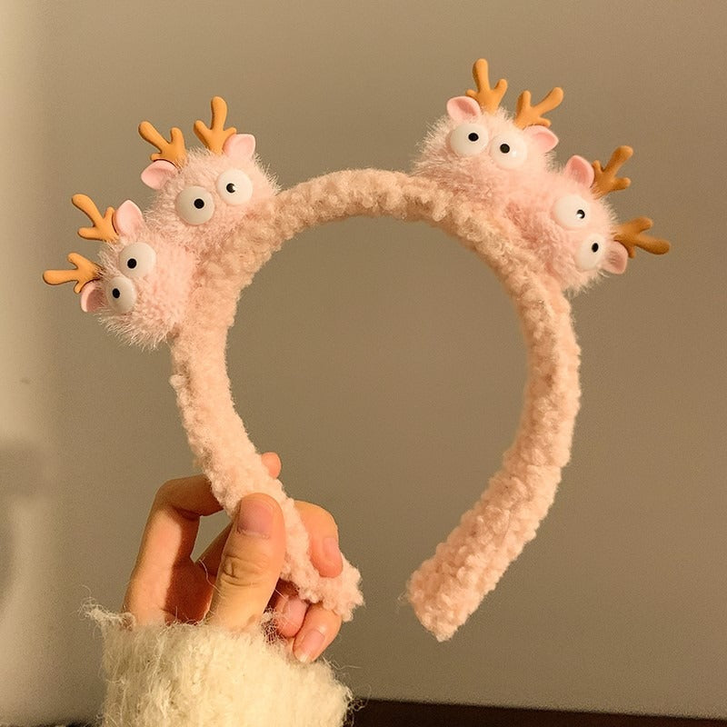 Cartoon Plush Pom Pom Headband