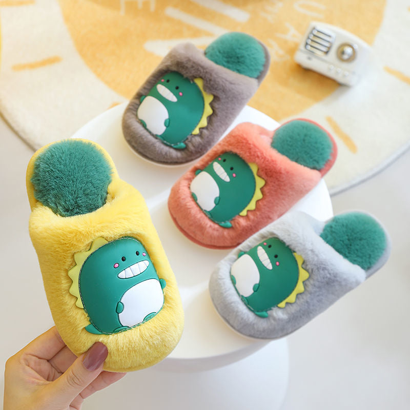 Dinosaur Fluffy Slippers