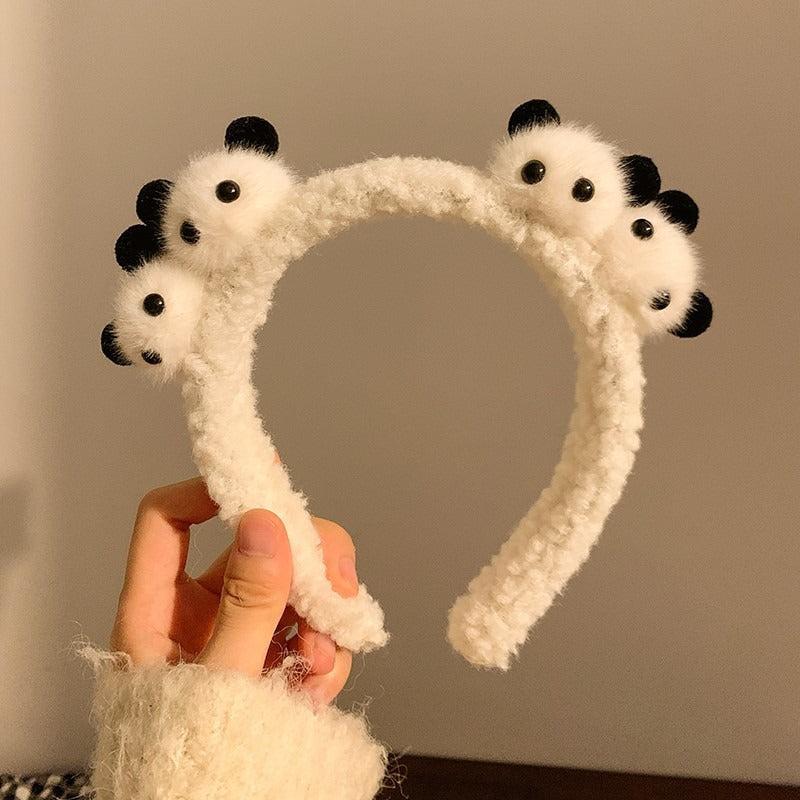 Cartoon Plush Pom Pom Headband