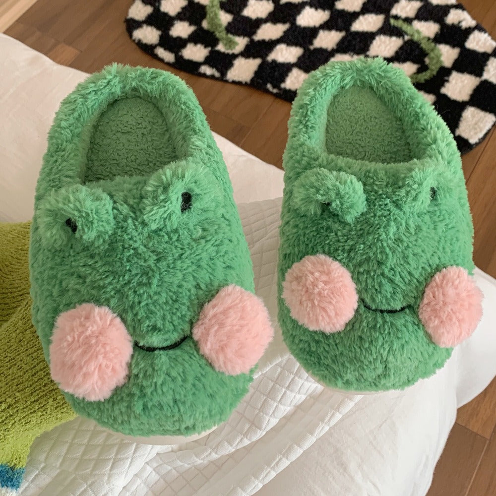 Froggy Plush Slippers