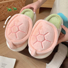 Cuddly Turtle Plush Slippers