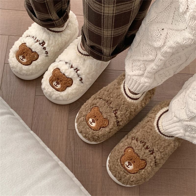 Cute Bear Fluffy Slippers