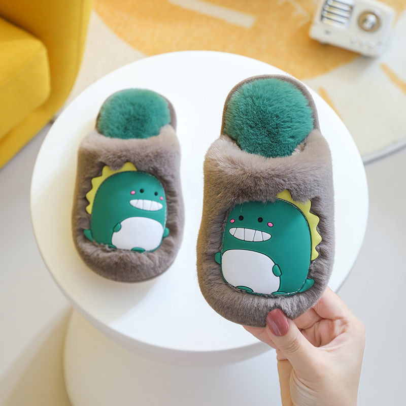 Dinosaur Fluffy Slippers