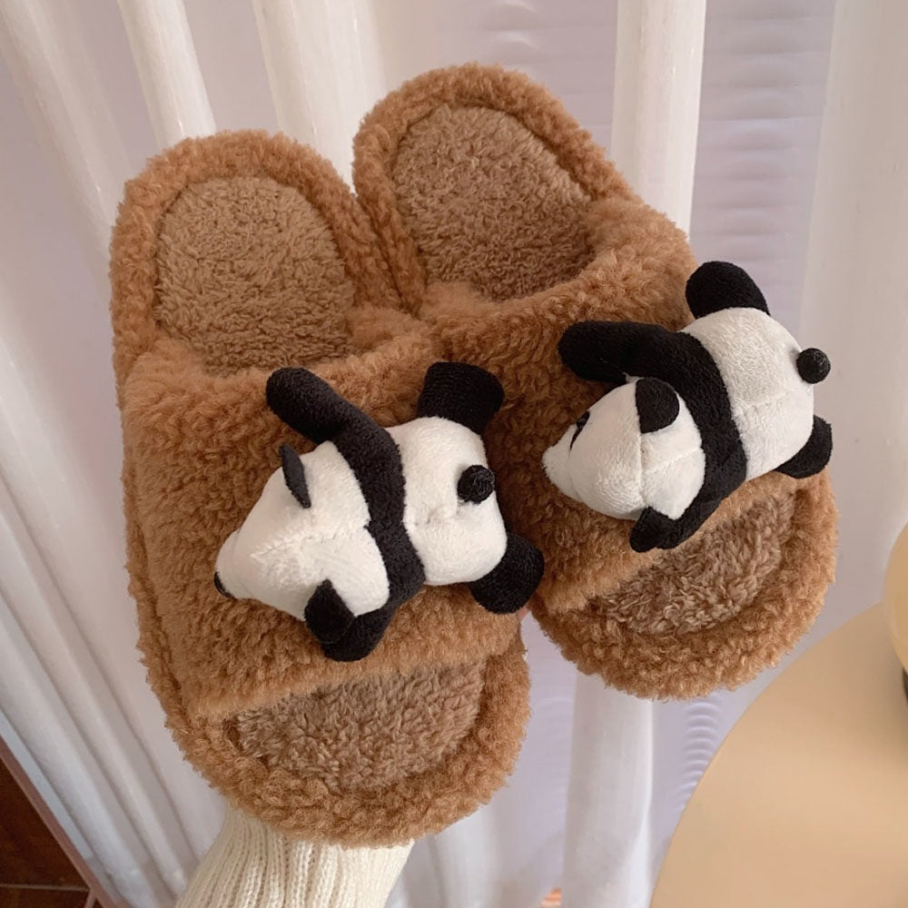 Papa Panda Plush Slippers