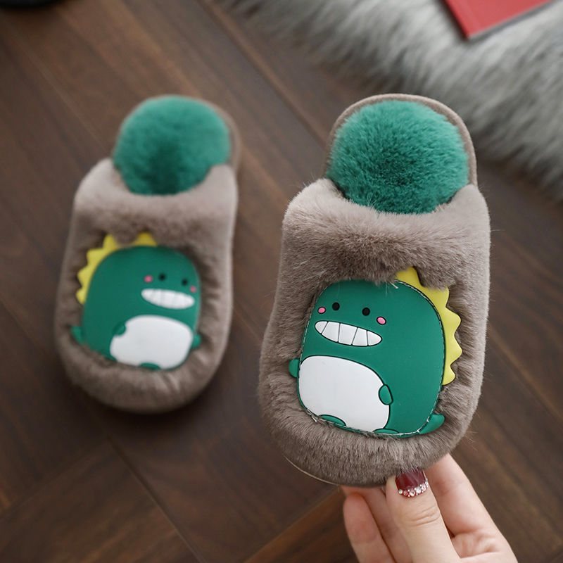 Dinosaur Fluffy Slippers