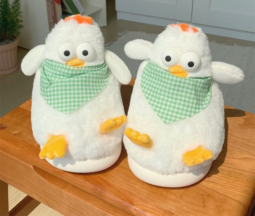 Funky Chick Plush Slippers