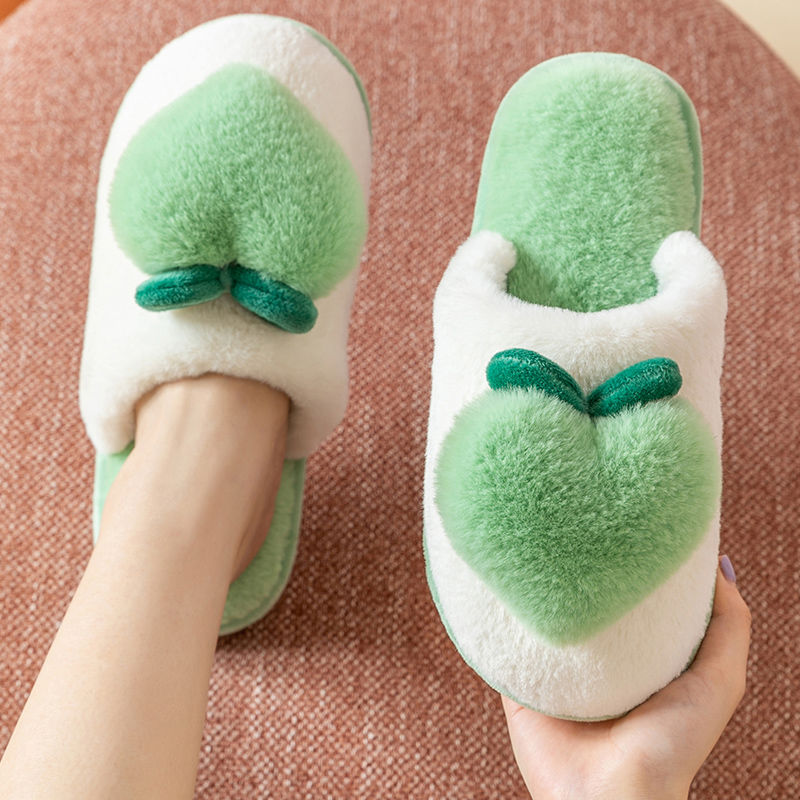 Peach Fluffy Slippers