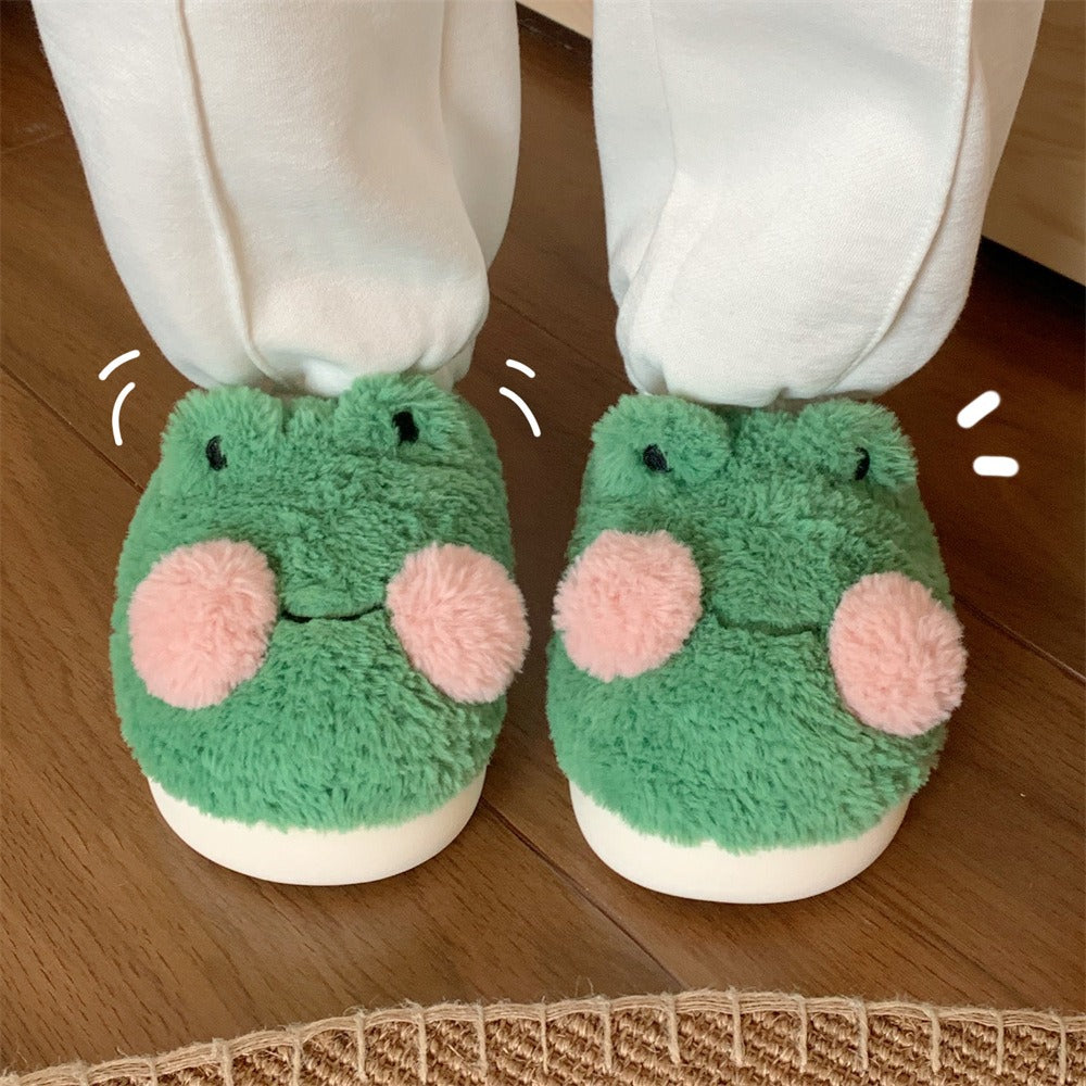 Froggy Plush Slippers