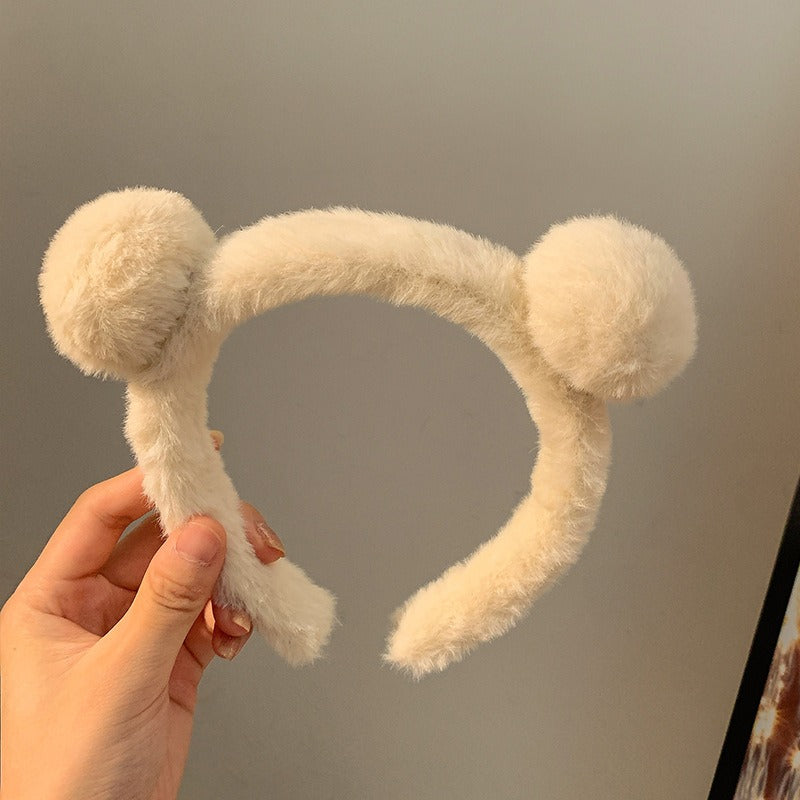 Cartoon Plush Pom Pom Headband