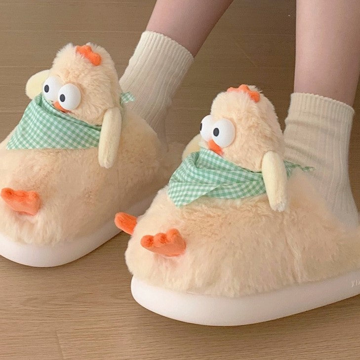 Funky Chick Plush Slippers