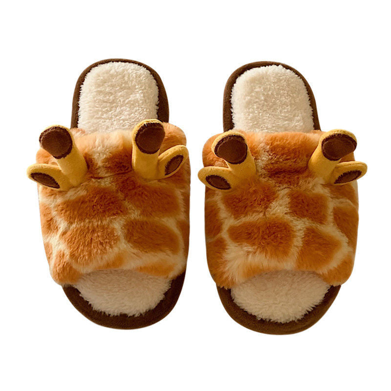 Giraffe Fluffy Slippers