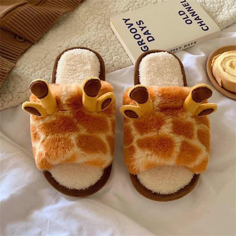 Giraffe Fluffy Slippers