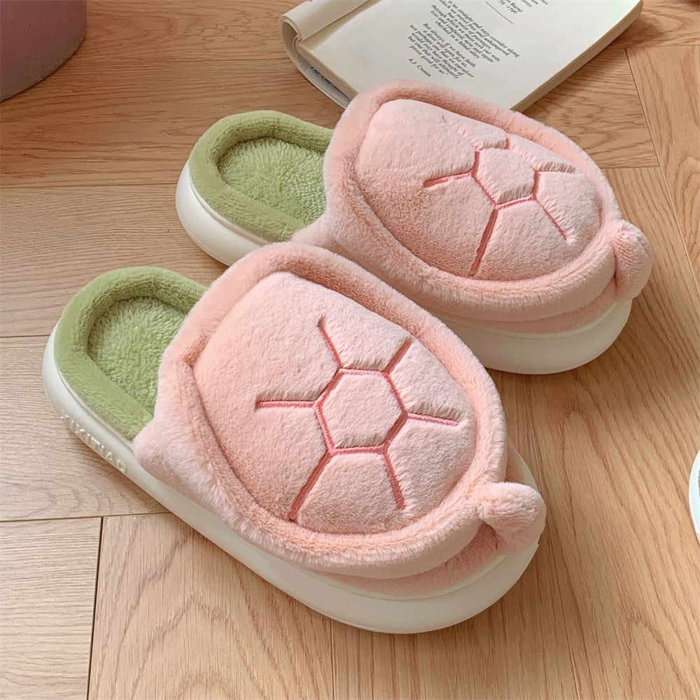 Cuddly Turtle Plush Slippers