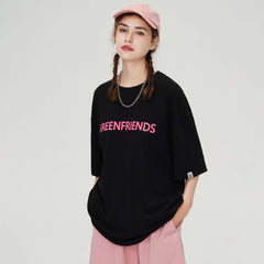 GF Vintage 3D Letter Print T-Shirt