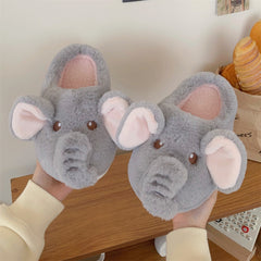 Elephant Trunk Plush Slippers